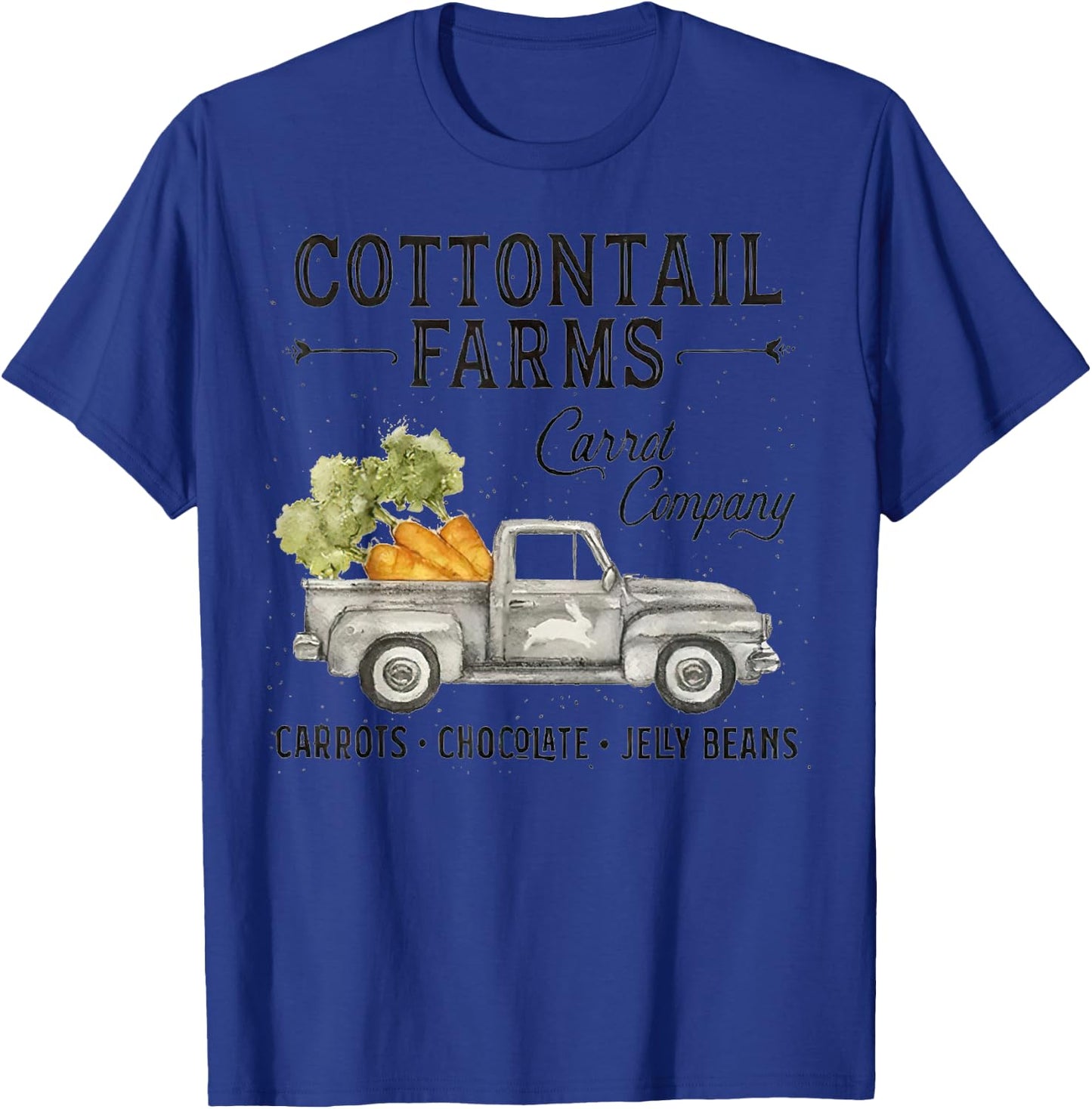 Cottontail farms carrot company vintage Easter day truck T-Shirt - T-Shirt | Royal
