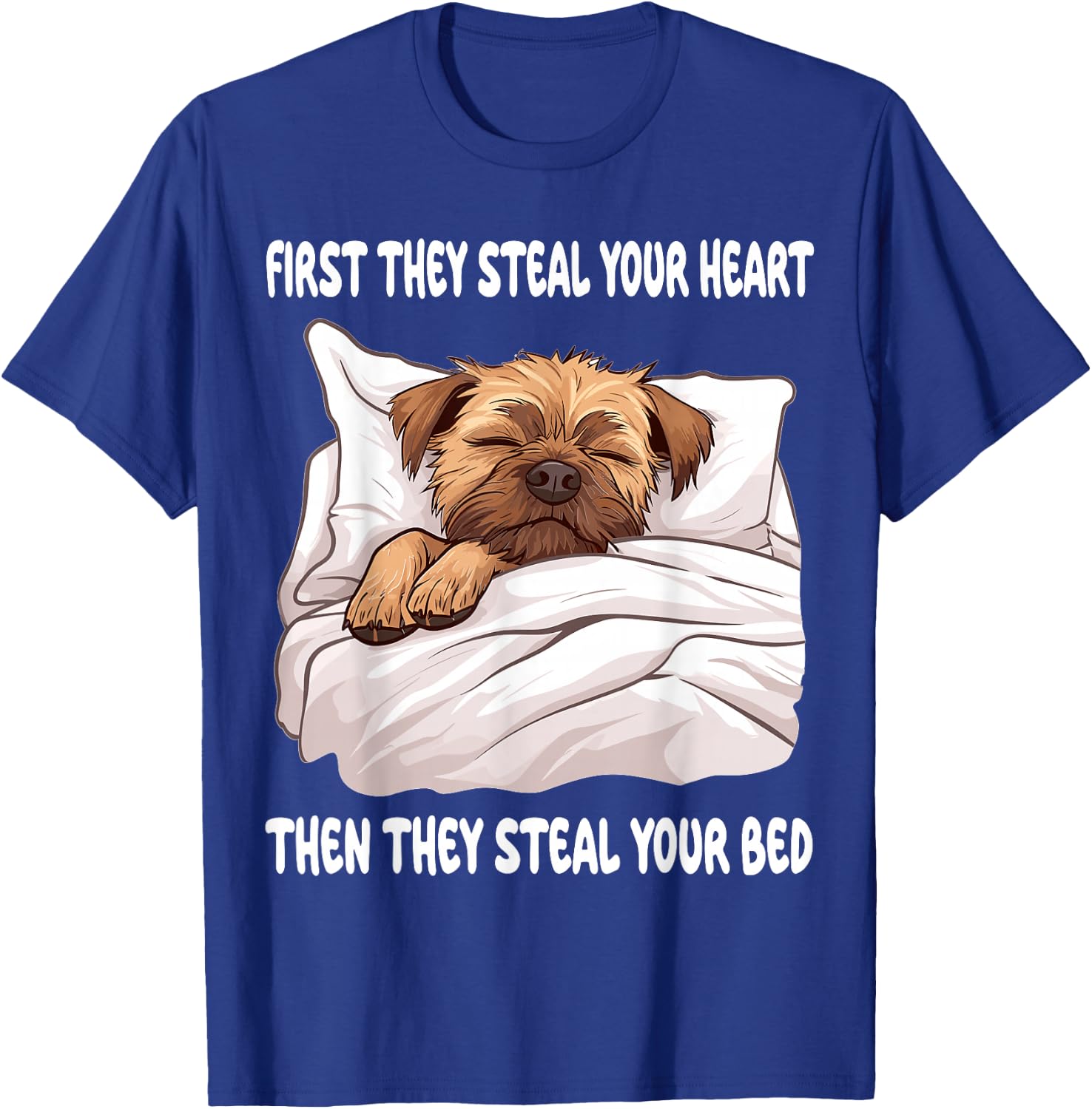 Border Terrier Sleeping Pajamas Nightgown T-Shirt - T-Shirt | Royal