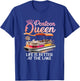 Pontoon Queen Life Is Better At The Lake Pontoon Boat Party T-Shirt - T-Shirt | Royal