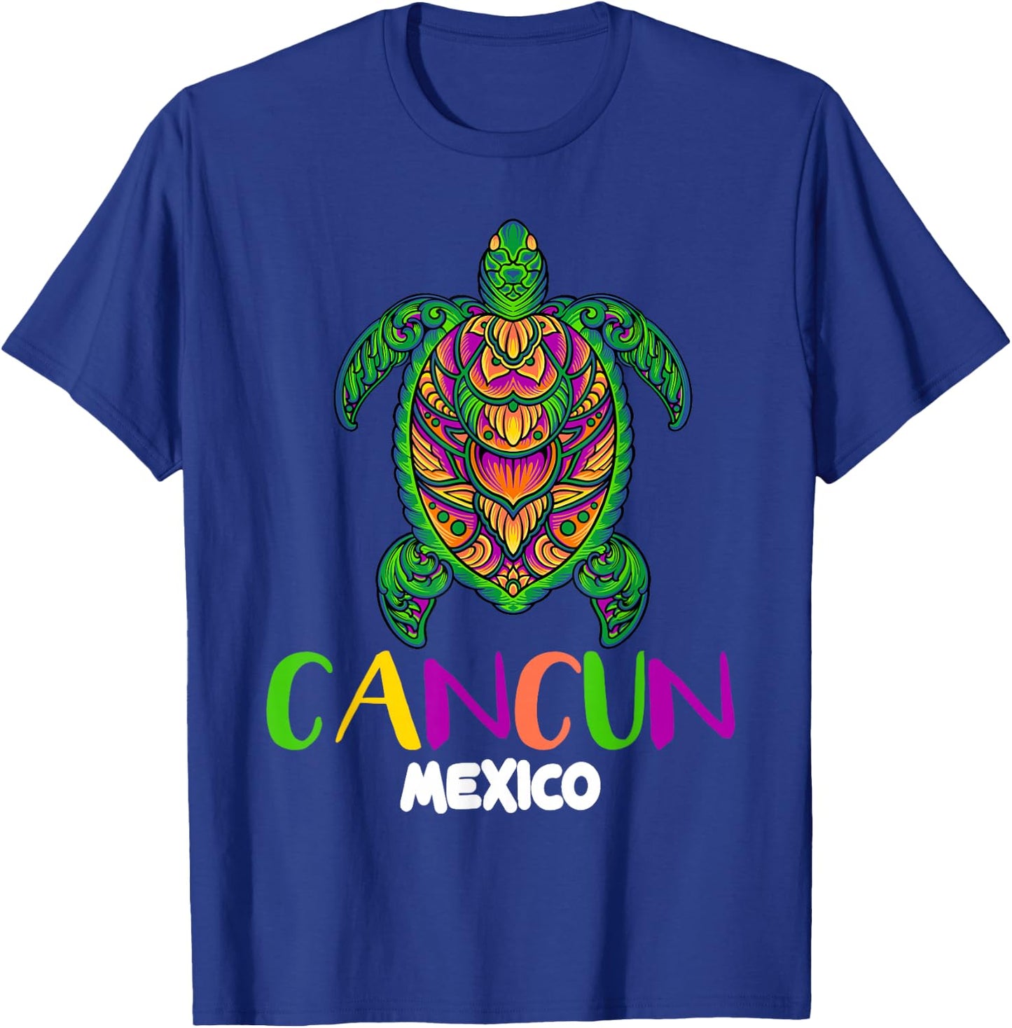 Cancun Mexico Sea Turtle Family Matching T-Shirt - T-Shirt | Royal