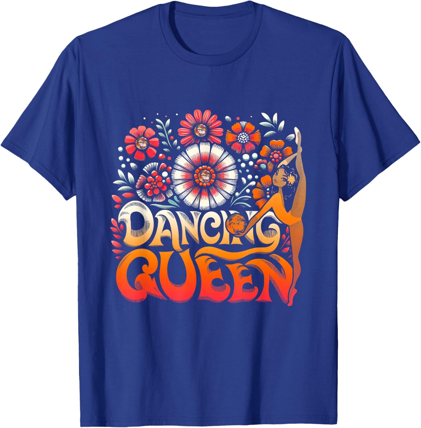 Dancing a Queen Dancing Vintage 70s 80s For Dance Parties T-Shirt - T-Shirt | Royal