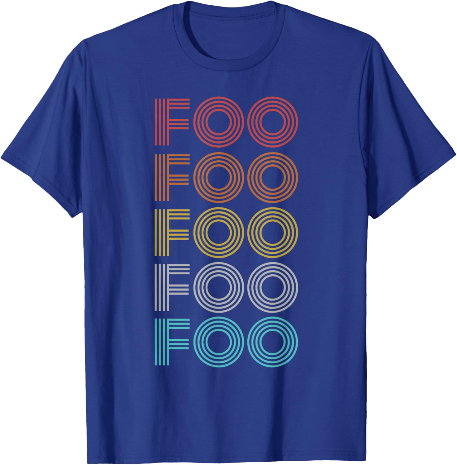 Retro Vintage Foo T-Shirt - T-Shirt | Royal