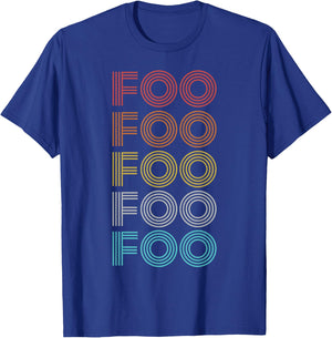 Retro Vintage Foo T-Shirt - T-Shirt | Royal