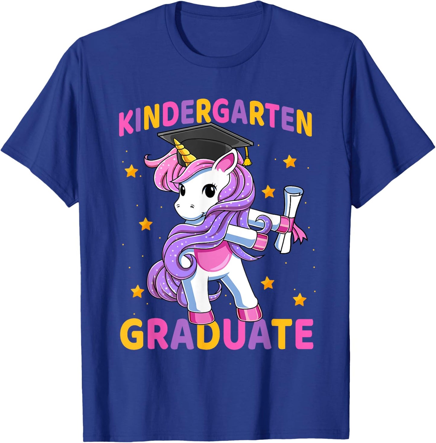 Flossing Unicorn Kindergarten Graduation for Girls Kids T-Shirt - T-Shirt | Royal