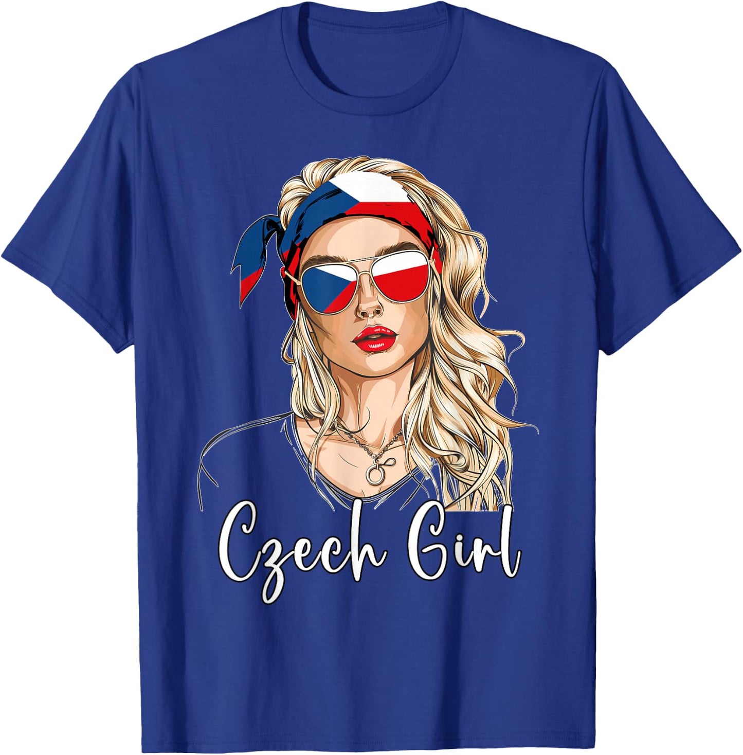 Czech Flag Outfit for Woman Products Girl Czechia T-Shirt - T-Shirt | Royal