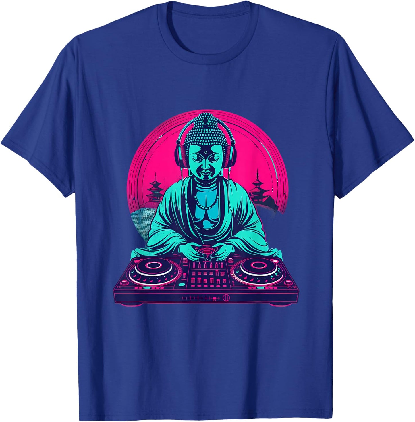 Buddha DJ Techno EDM House Buddhism Turntable DJ Buddha T-Shirt - T-Shirt | Royal