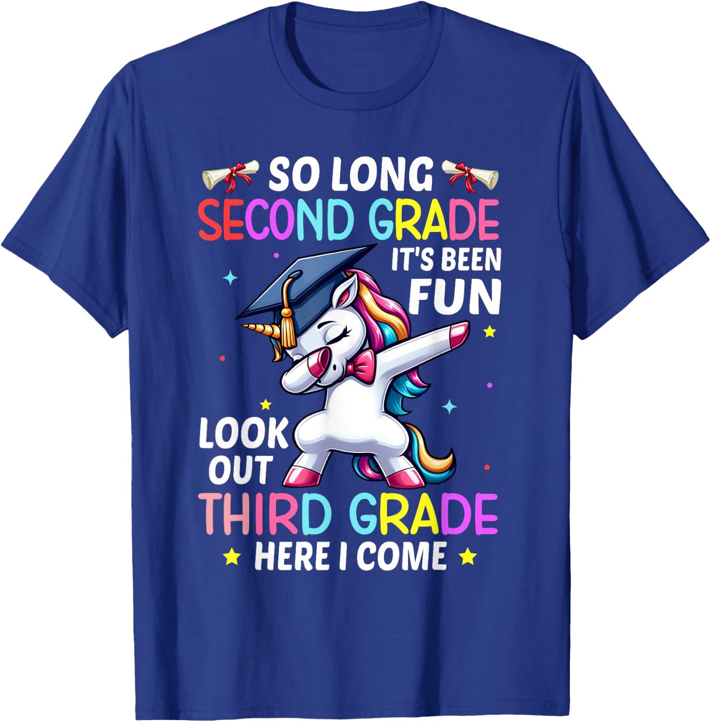 So Long 2nd Grade 3rd Grade Here I Come Unicorn Graduation T-Shirt - T-Shirt | Royal