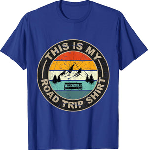 This Is My Road Trip Shirt Camper Vacation Travel RV T-Shirt - T-Shirt | Royal
