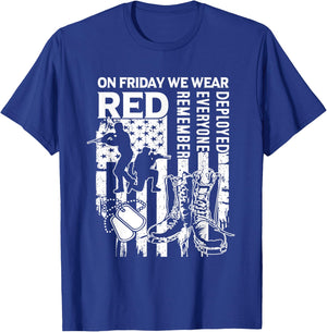 Red Friday Military Shirt On Friday We Wear Red Veteran T-Shirt - T-Shirt | Royal