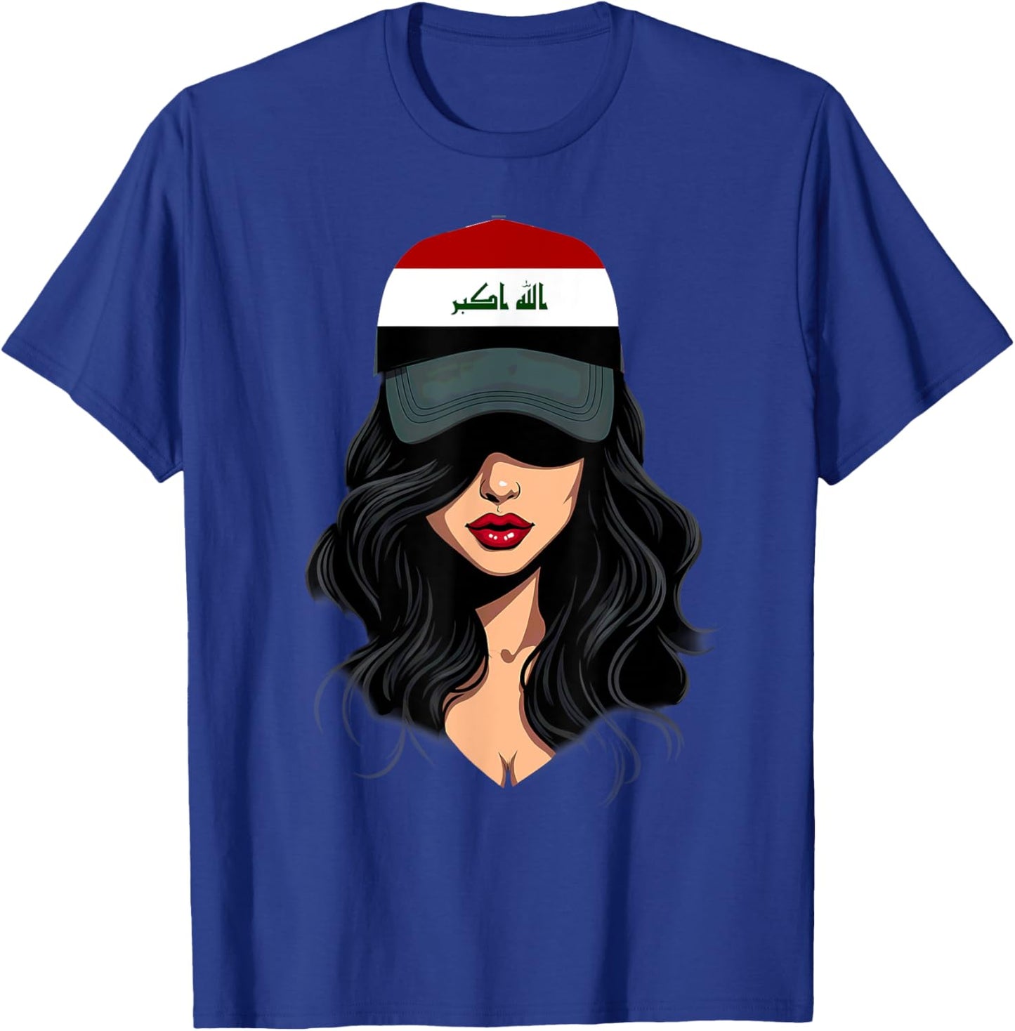 Patriotic Iraqi Girl Iraq Flag T-Shirt - T-Shirt | Royal