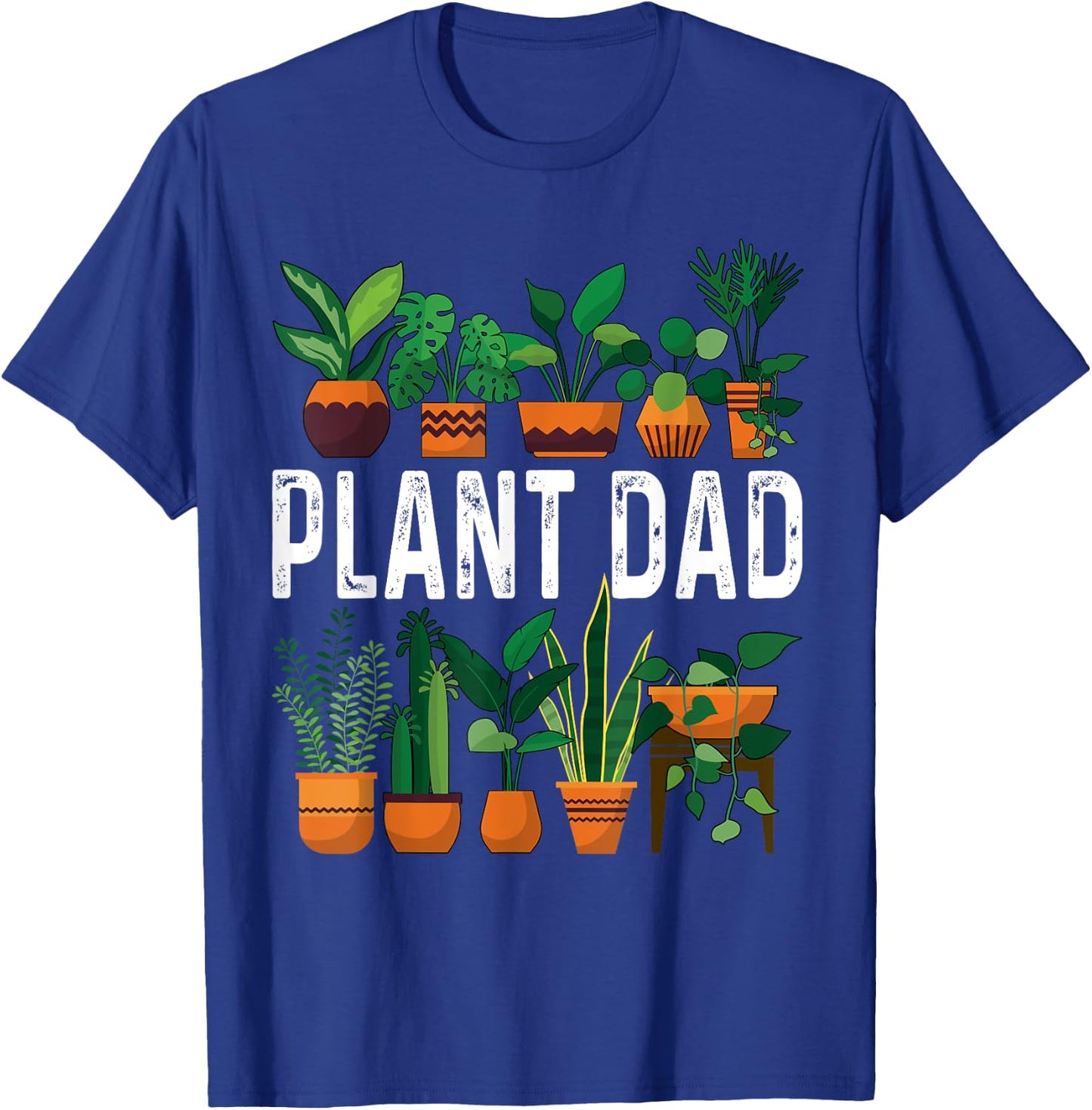 Plant Dad Potted Plant Lover Men's Gardening Plant Guy T-Shirt - T-Shirt | Royal