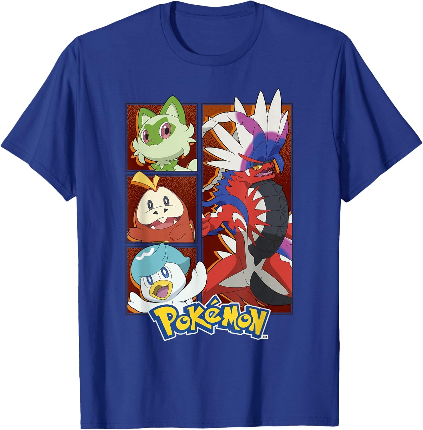 Pokémon Koraidon & Paldea Starters Boxed Up Portraits T-Shirt - T-Shirt | Royal