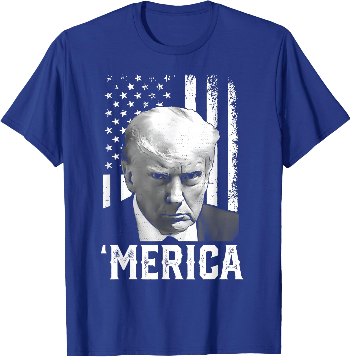 'MERICA TRUMP Happy 4th Of July Trump American Flag Gifts T-Shirt - T-Shirt | Royal