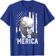 'MERICA TRUMP Happy 4th Of July Trump American Flag Gifts T-Shirt - T-Shirt | Royal