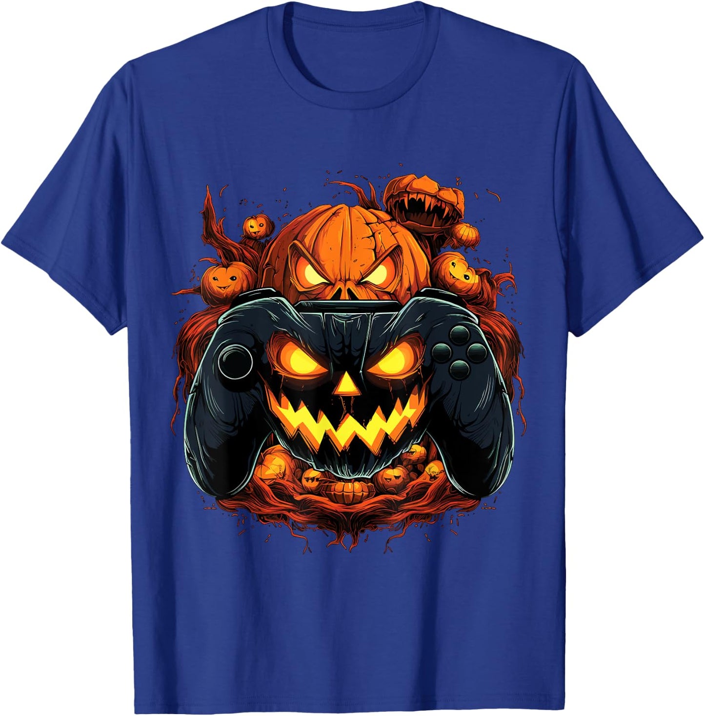 Boys Halloween shirt Gaming Controller Halloween Costume T-Shirt - T-Shirt | Royal