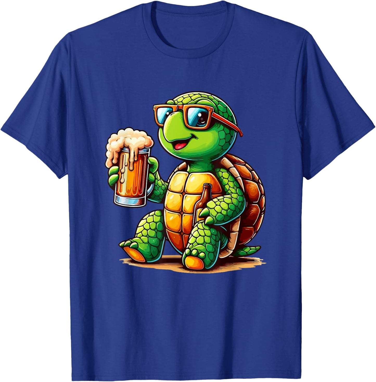 Turtle Drinking Beer Oktoberfest Holiday German Funny Party T-Shirt - T-Shirt | Royal