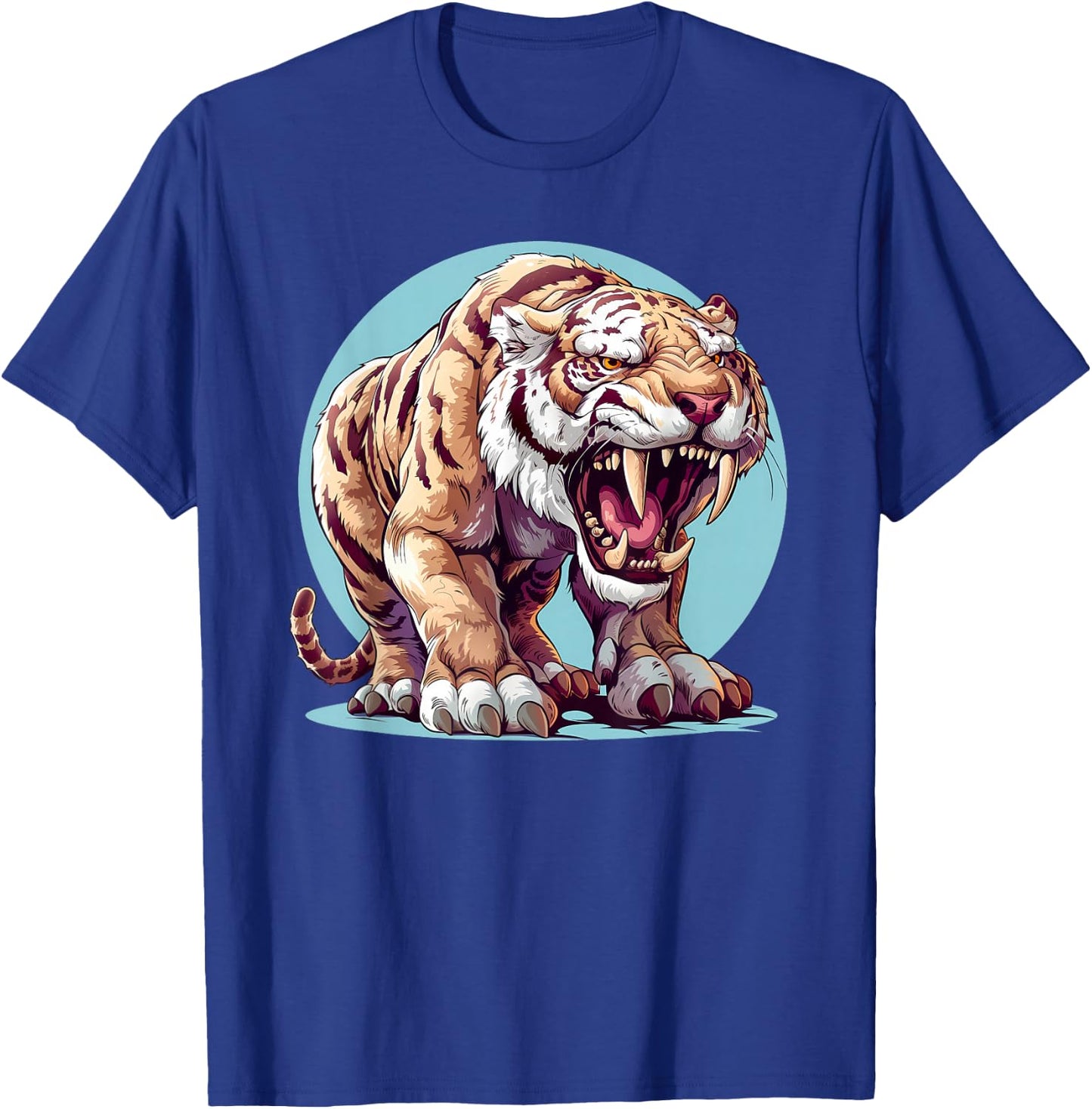 Saber Tooth Tiger - Sabre Tooth Tiger T-Shirt - T-Shirt | Royal