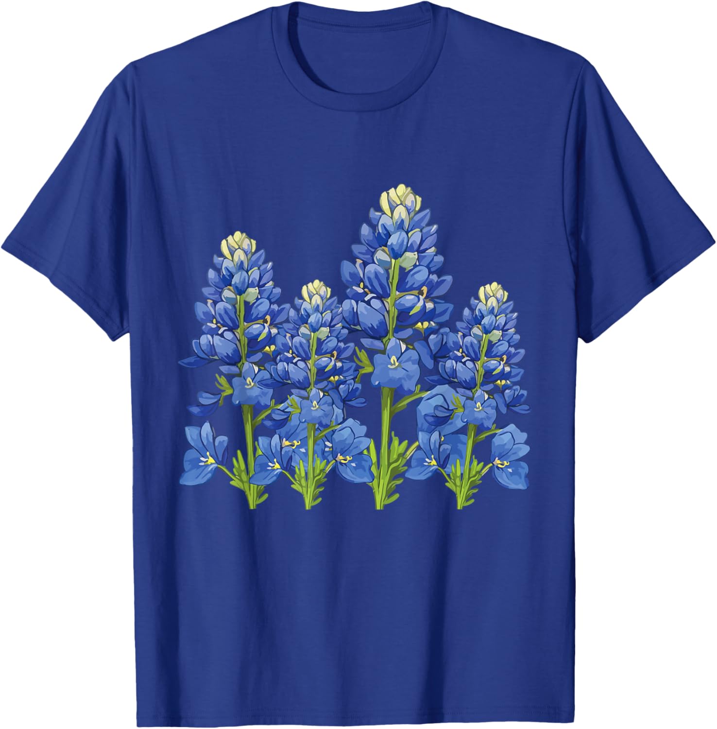 Bluebonnet Texas Spring Flower Fields Texas Wildflower Bloom T-Shirt - T-Shirt | Royal