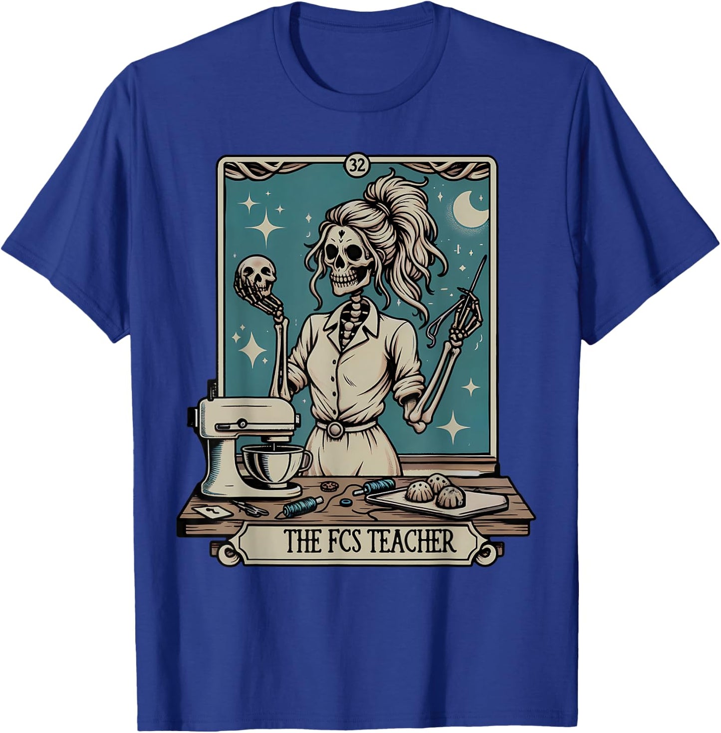 FCS Teacher Skeleton Halloween Family and Consumer Science T-Shirt - T-Shirt | Royal