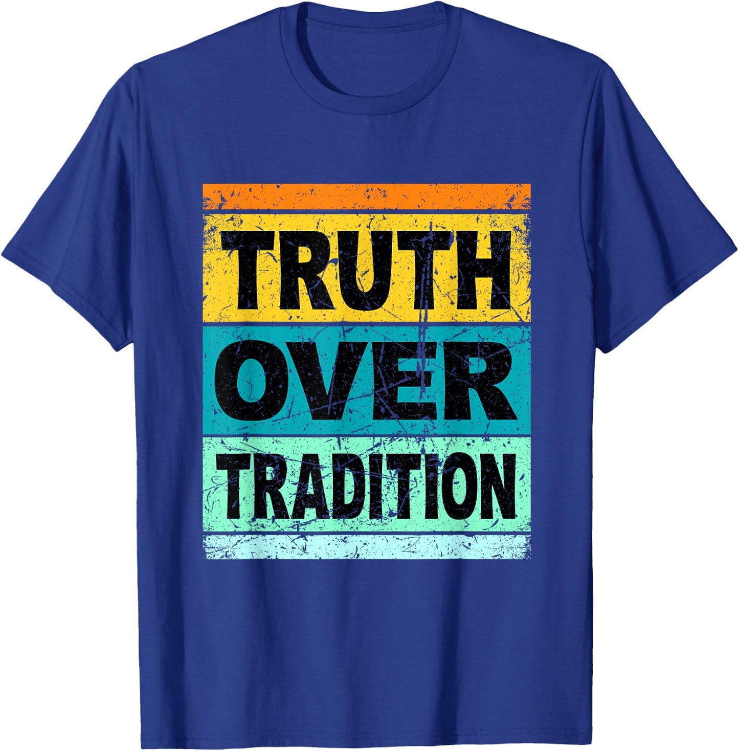 Retro Hebrew Shirt Women Kids Truth Over Tradition T-Shirt - T-Shirt | Royal
