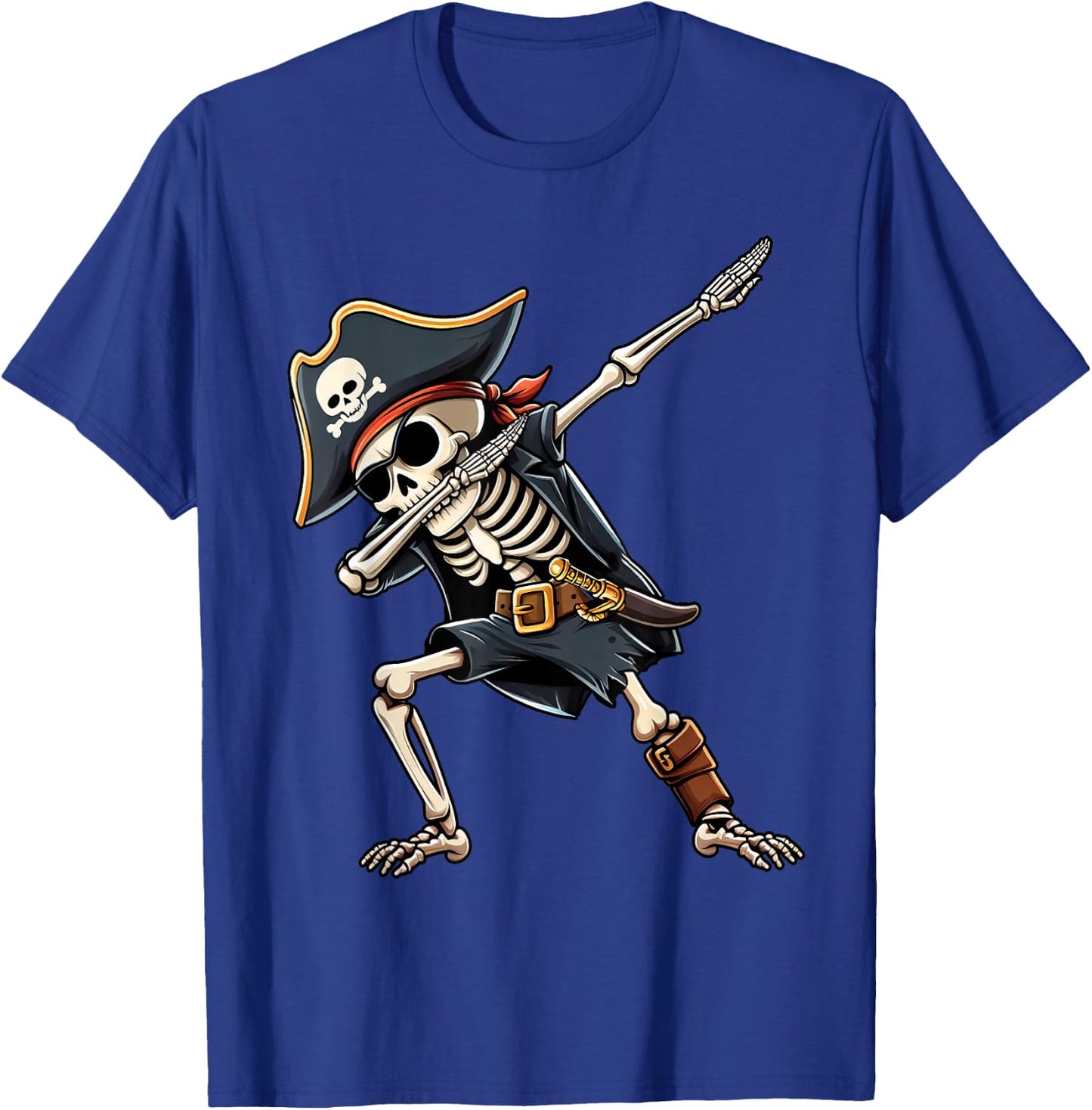 Halloween Shirts Boys Kids Skeleton Pirate Halloween T-Shirt - T-Shirt | Royal