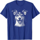 Rat Terrier Dog Face Art Design And Men T-Shirt - T-Shirt | Royal