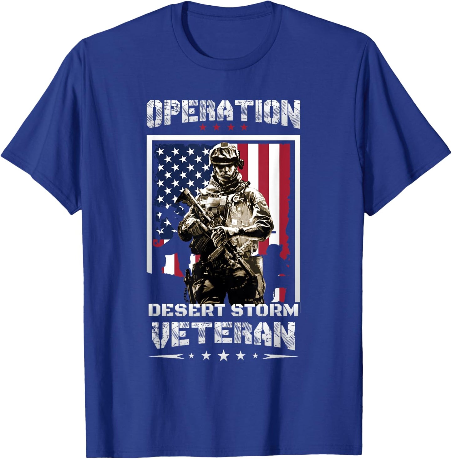 Veteran Shirt Operation Desert Storm Men Women USA Gift T-Shirt - T-Shirt | Royal