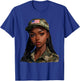 Melanin Unbothered Black Woman Locs Camo Black History Month T-Shirt - T-Shirt | Royal