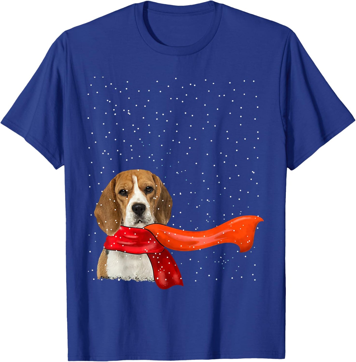 Beagle Dog Winter Christmas Sweater Xmas Pet T-Shirt - T-Shirt | Royal