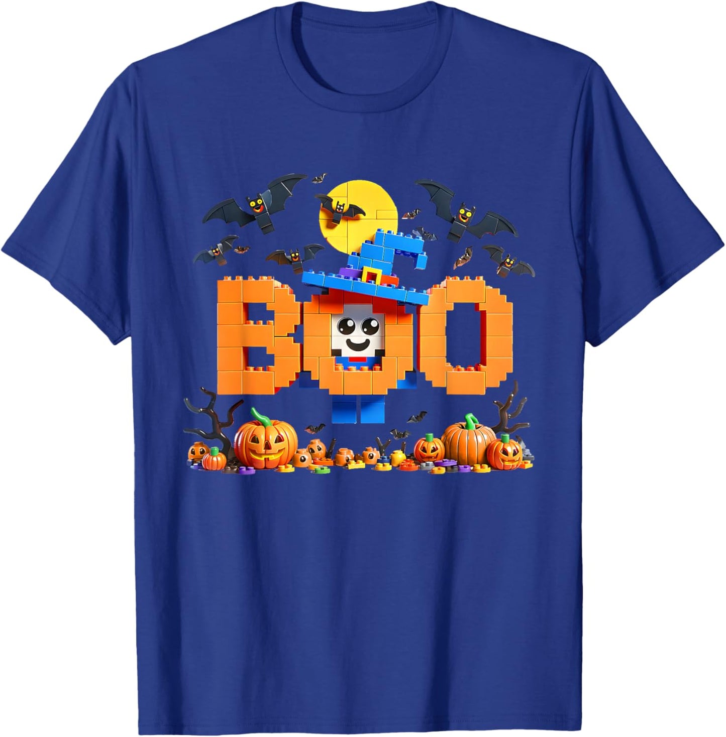 Halloween Master Builder Brick Boo Costume Building Bricks T-Shirt - T-Shirt | Royal