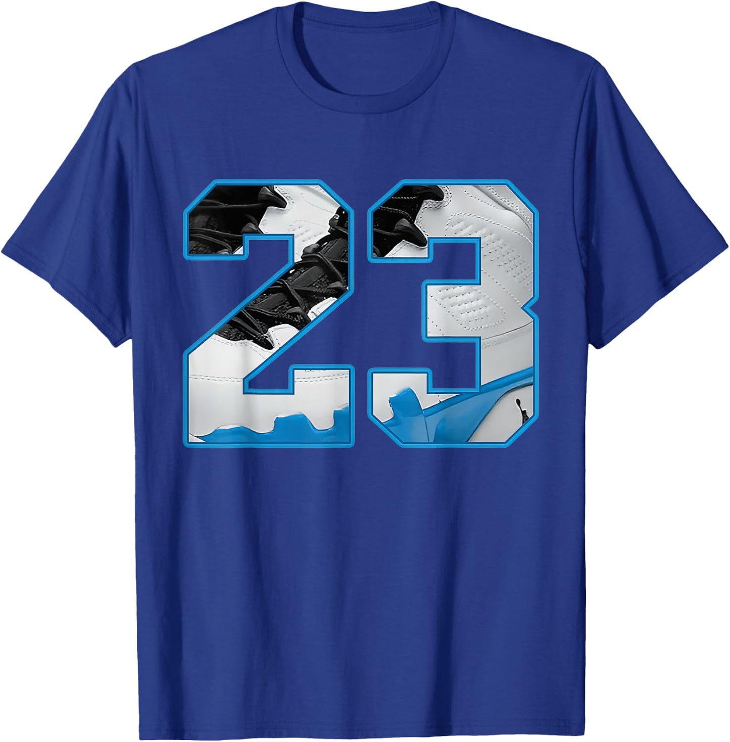 Number 23 Powder Blue 9s Loser Lover Matching T-Shirt - T-Shirt | Royal