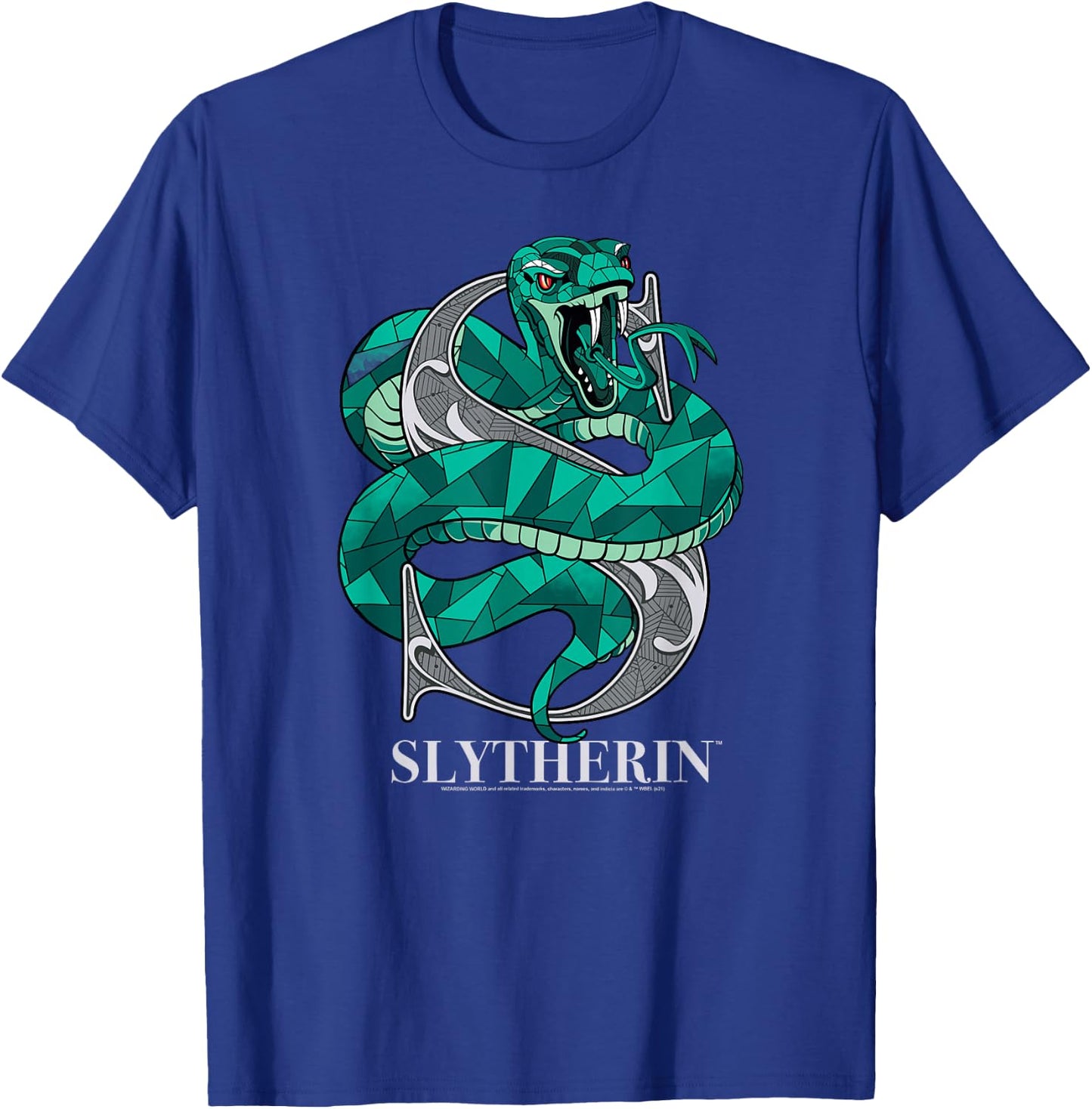 Harry Potter Mosaic Slytherin with Snake T-Shirt - T-Shirt | Royal