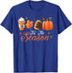 Pumpkin Spice Football Tis The Season Fall Thanksgiving T-Shirt - T-Shirt | Royal