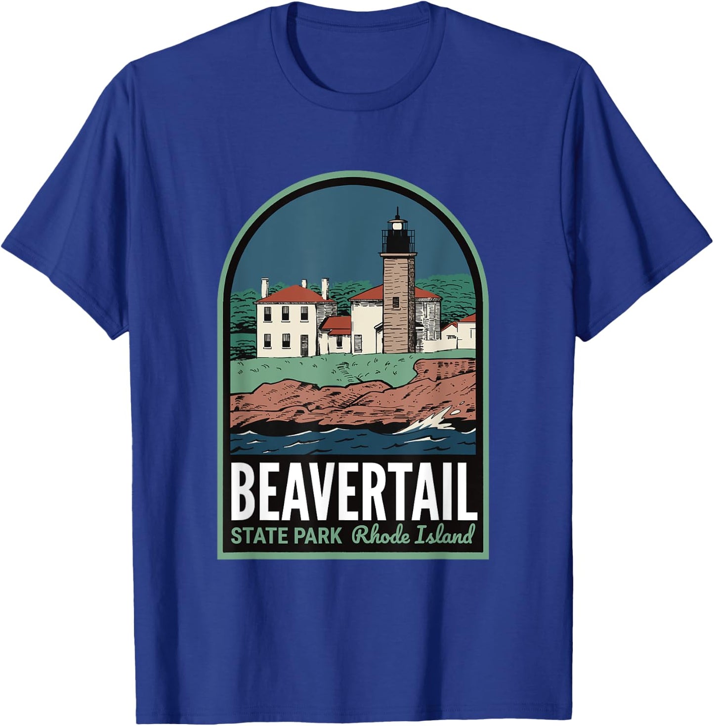 Beavertail State Park Rhode Island T-Shirt - T-Shirt | Royal