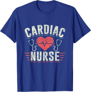 Cardiac Nurse Cardiology Heart Nursing Cardiac Nurse T-Shirt - T-Shirt | Royal