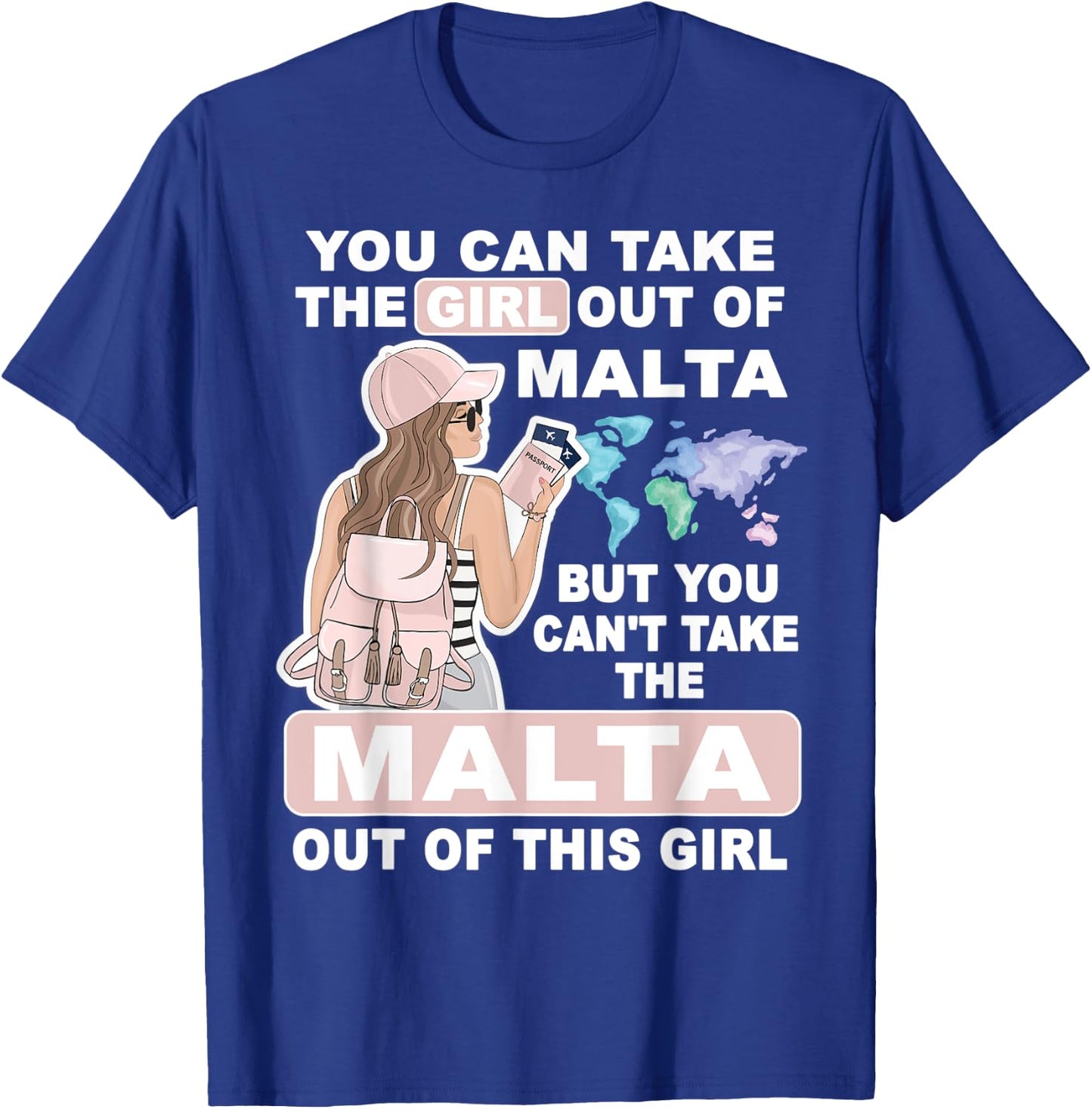 Cool Girl from Malta - Proud Malta Girl T-Shirt - T-Shirt | Royal
