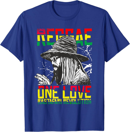 Rasta Man Rastafari Reggae music style lovers Jamaica T-Shirt - T-Shirt | Royal