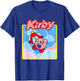 Kirby Pastel Pink & Blue Cloudy Big Character Portrait T-Shirt - T-Shirt | Royal