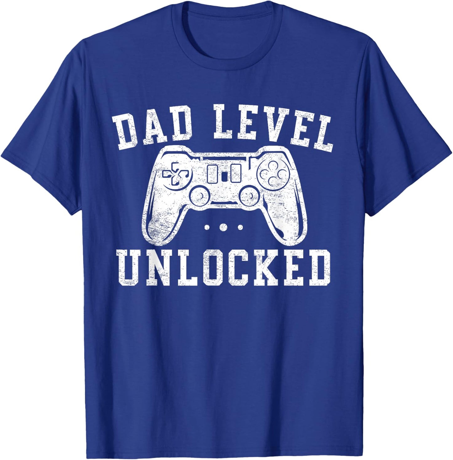 Dad Level Unlocked New Dad To Be Gifts Gamer Father's Day T-Shirt - T-Shirt | Royal