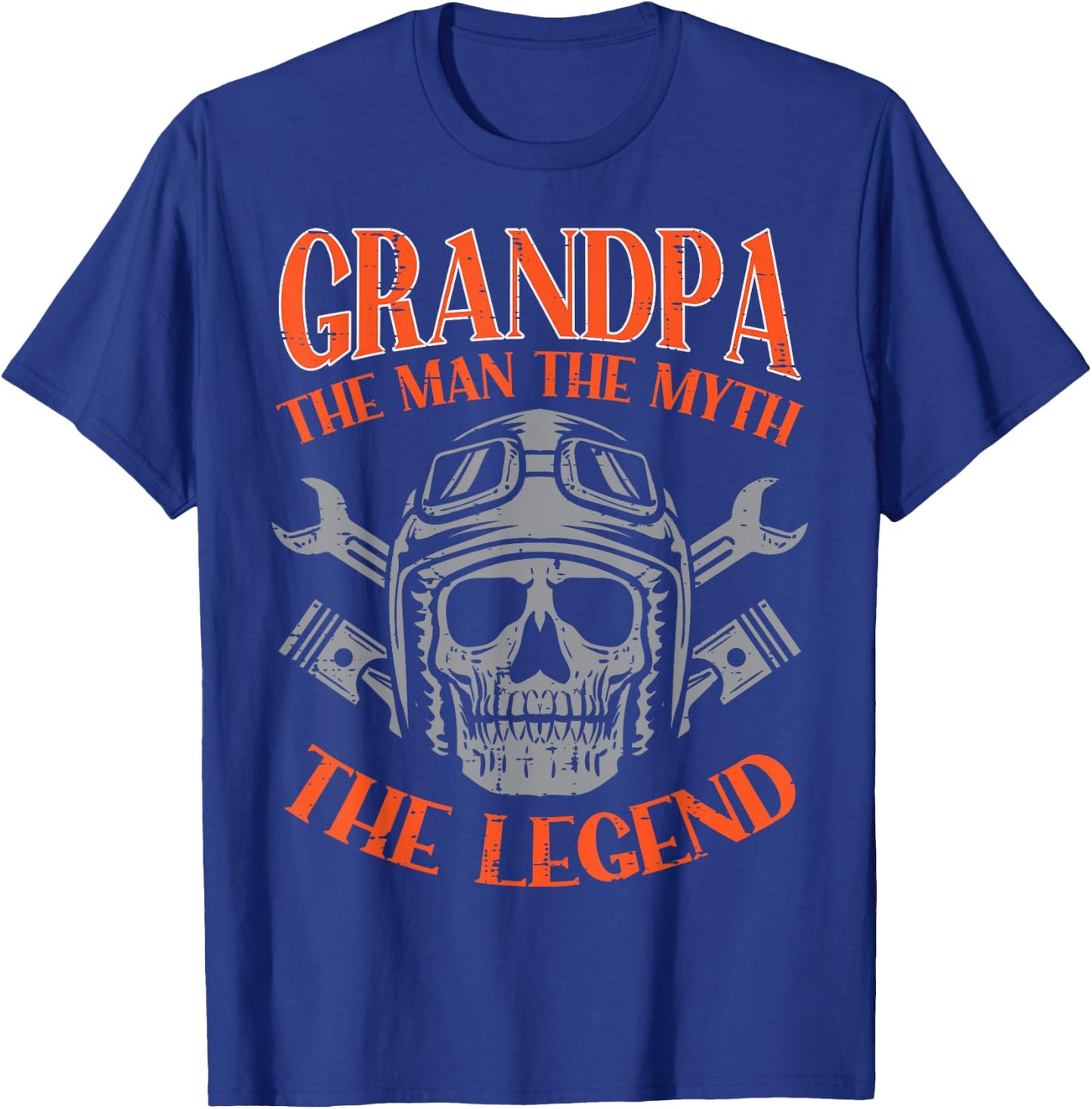 Biker Grandpa The Man Myth Legend Motorcycle Motorbike Men T-Shirt - T-Shirt | Royal