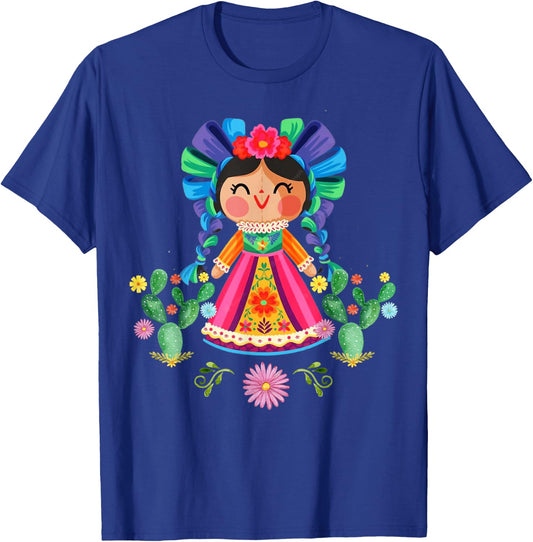 Mexican Handmade Lele Dolls T-Shirt - T-Shirt | Royal