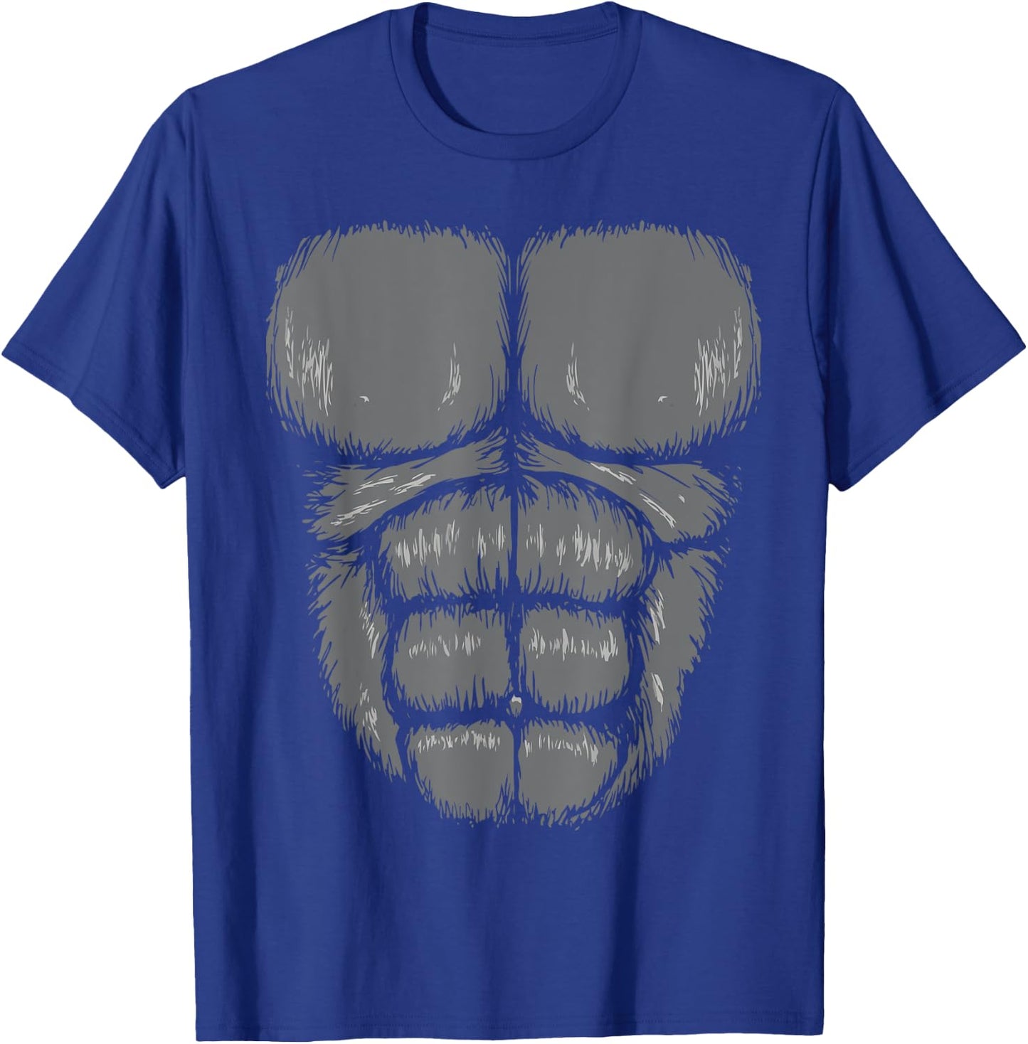 Gorilla Chest, abs, funny Halloween costume T-Shirt - T-Shirt | Royal
