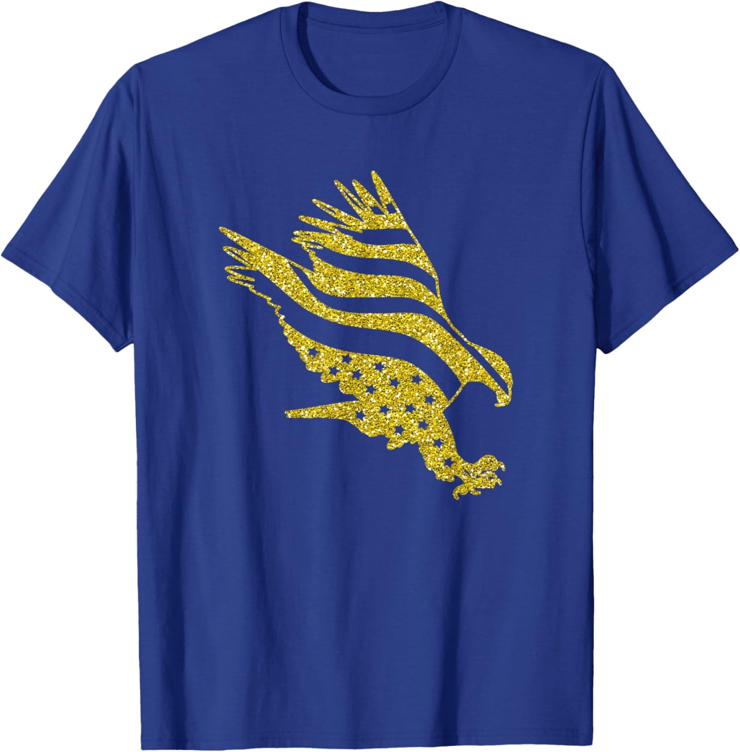 Patriotic Golden American Eagle Men Women Kids Gift T-Shirt - T-Shirt | Royal