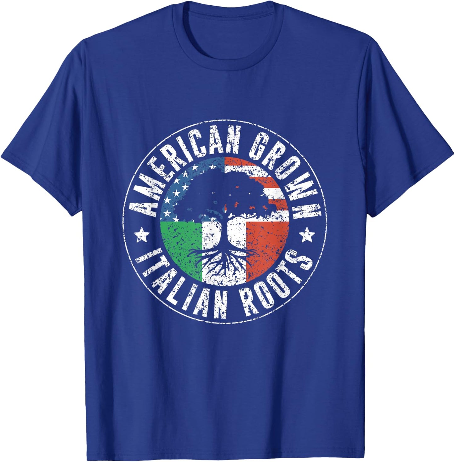 American Grown Italian Roots Usa Italy Italian American Us T-Shirt - T-Shirt | Royal