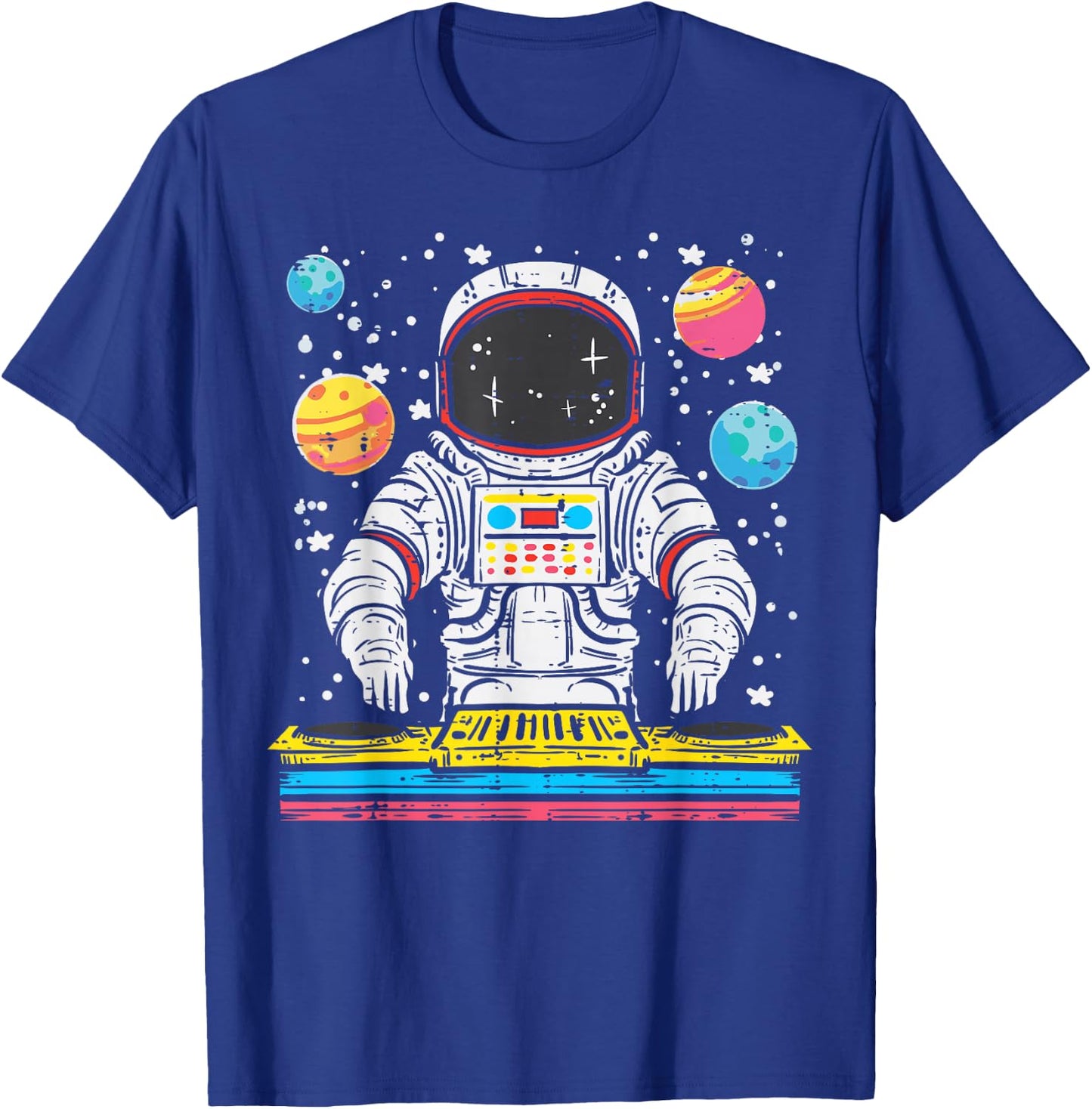 Astronaut Dj Cool Space Music Vinyl Mixer Men Women Kids T-Shirt - T-Shirt | Royal