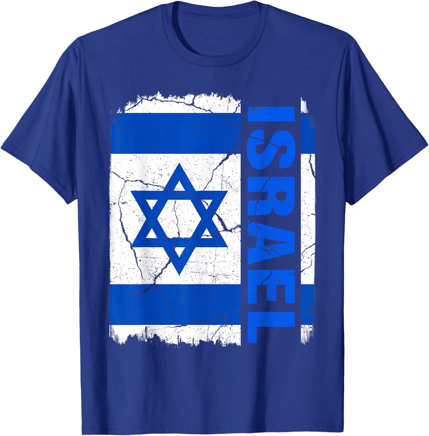 Vintage Israelis Flag Israel Pride Roots Heritage Gift T-Shirt - T-Shirt | Royal