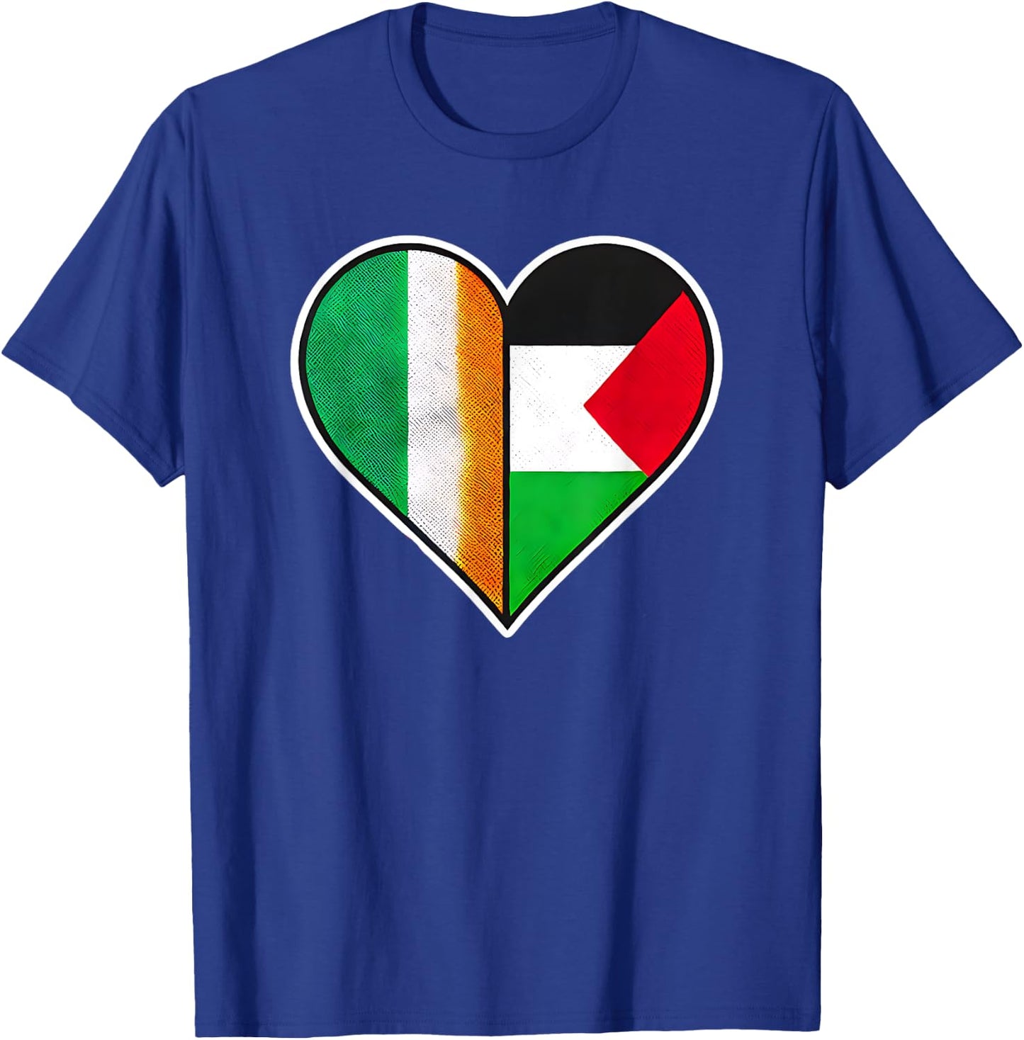 Ireland and Palestine Arab Heritage Solidarity T-Shirt - T-Shirt | Royal