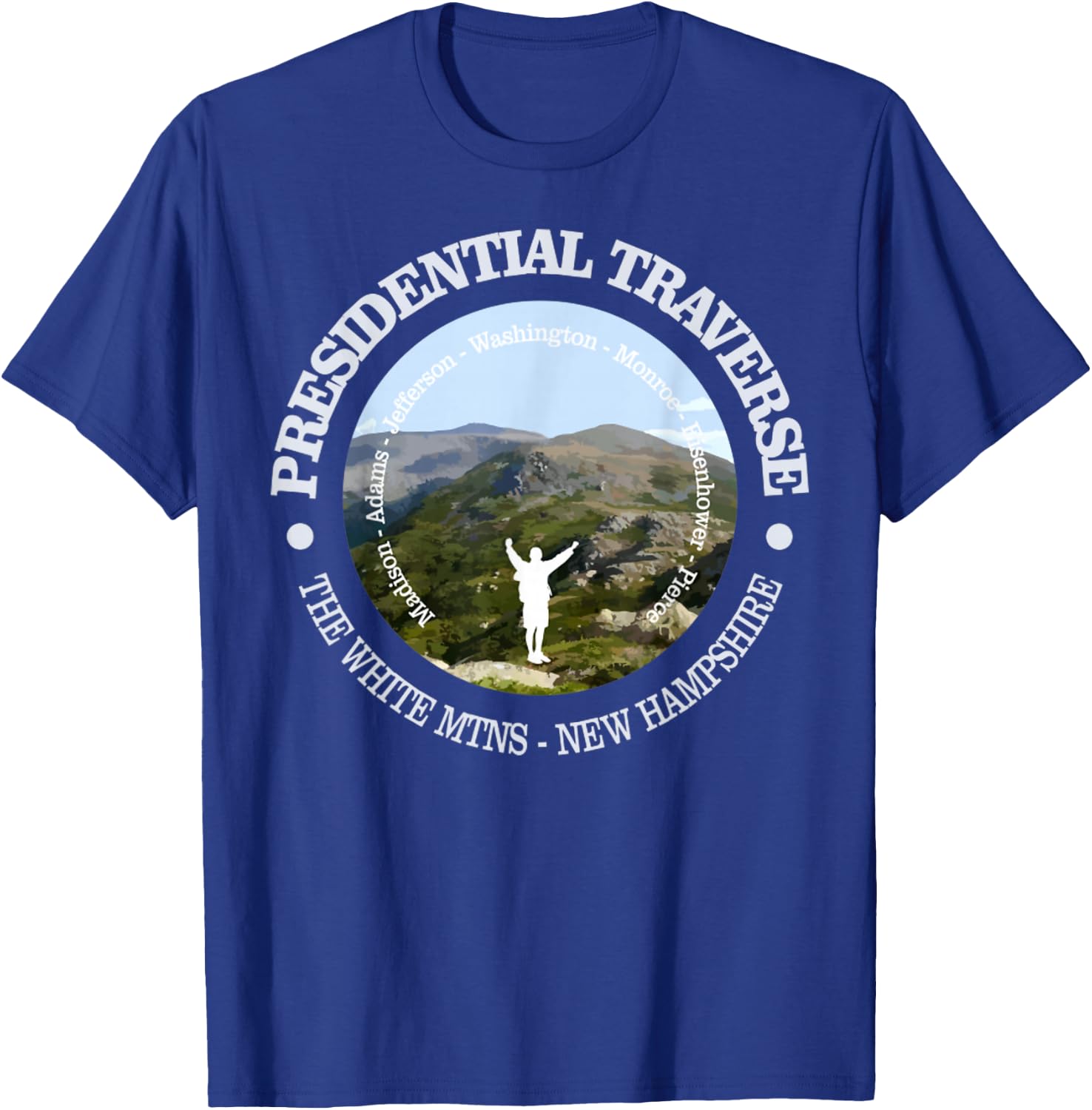 Presidential Traverse Funny Hiking White Mountain Nature T-Shirt - T-Shirt | Royal
