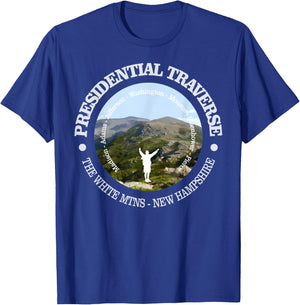 Presidential Traverse Funny Hiking White Mountain Nature T-Shirt - T-Shirt | Royal