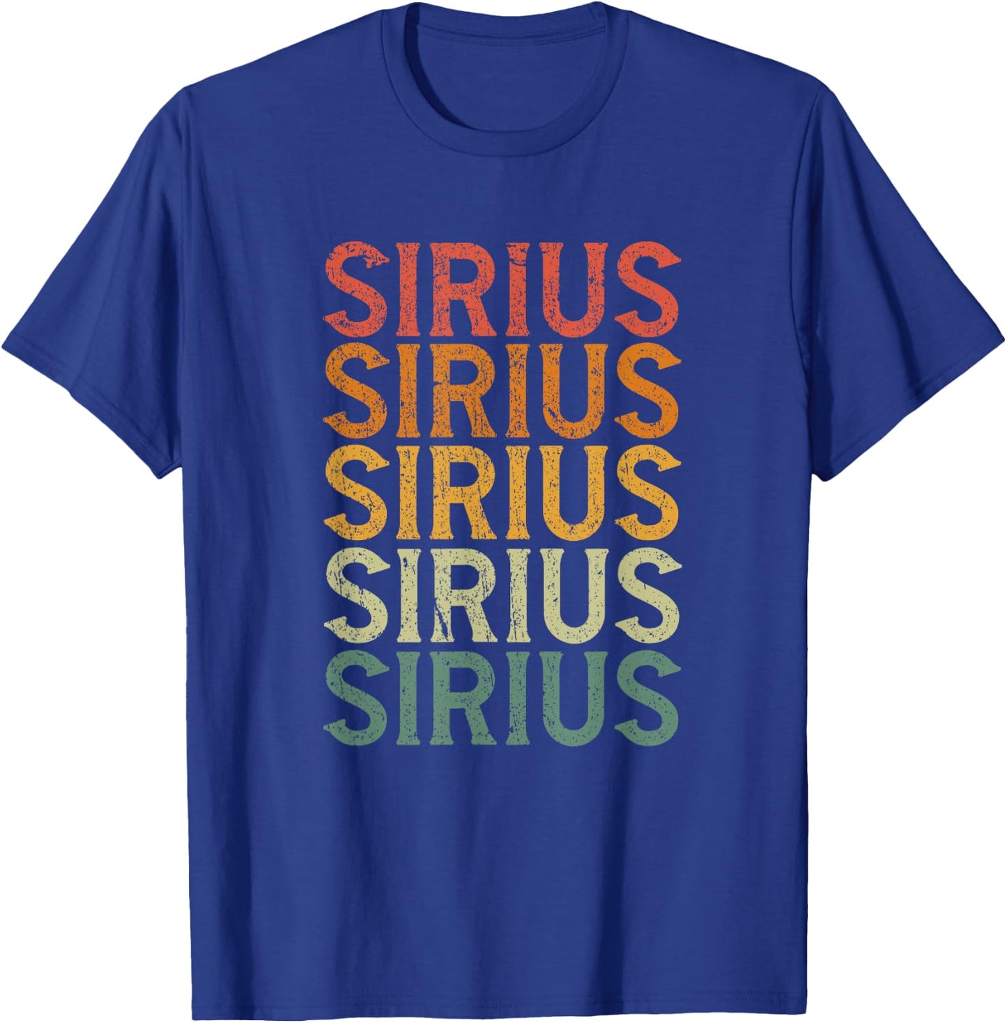 Retro Custom First Name Sirius T-Shirt - T-Shirt | Royal
